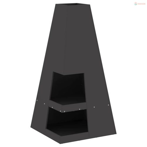 Tűzrakó Fekete 50 x 50 x 100 cm Acél