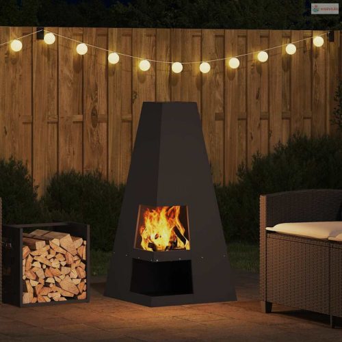 Tűzrakó Fekete 50 x 50 x 100 cm Acél