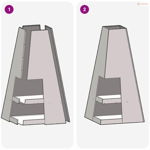 Tűzrakó Barna 50 x 50 x 100 cm Időjárásálló acél