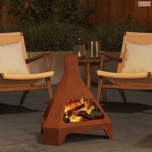 Tűzrakó Barna 50 x 43 x 52 cm Időjárásálló acél