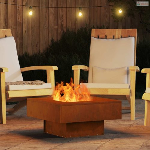 Tűzrakó Barna 60 x 60 x 30 cm Időjárásálló acél