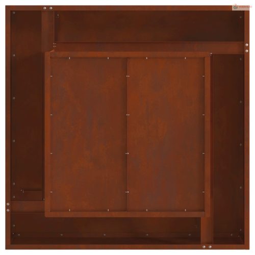 Tűzrakó Barna 80 x 80 x 40 cm Időjárásálló acél