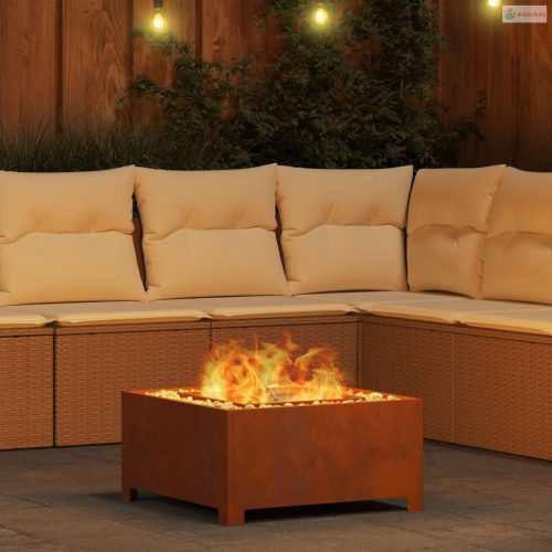 Tűzrakó Barna 60 x 60 x 30 cm Időjárásálló acél