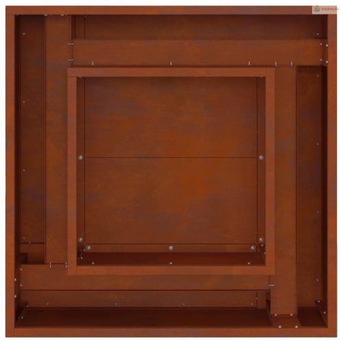 Tűzrakó Barna 60 x 60 x 30 cm Időjárásálló acél