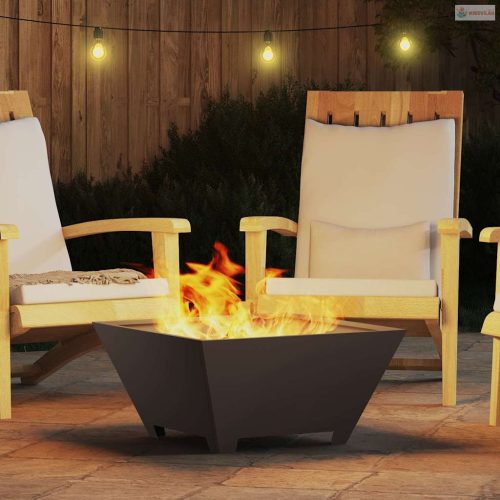 Tűzrakó Fekete 60 x 60 x 30 cm Acél