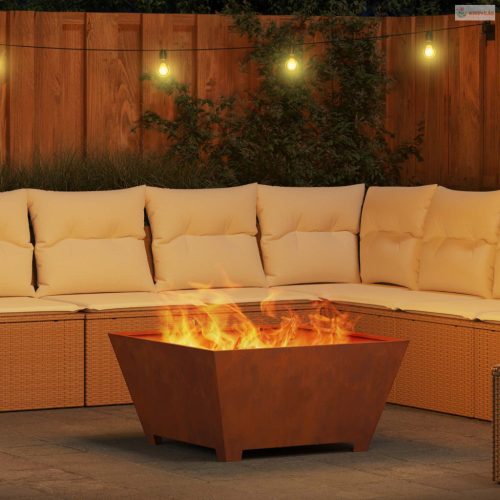 Tűzrakó Barna 80 x 80 x 40 cm Időjárásálló acél