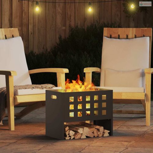 Tűzrakó Fekete 50 x 30 x 40 cm Acél