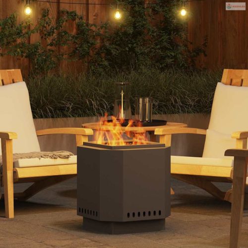 Füstmentes Tűzhely Fekete 48 x 48 x 51 cm Acél