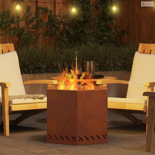 Füstmentes Tűzhely Barna 58 x 58 x 51 cm Időjárásálló acél