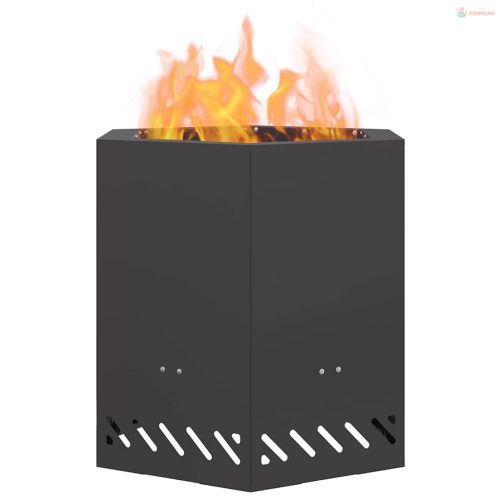 Füstmentes Tűzhely Fekete 48 x 48 x 51 cm Acél