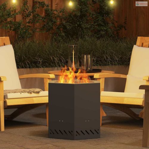 Füstmentes Tűzhely Fekete 48 x 48 x 51 cm Acél