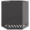 Füstmentes Tűzhely Fekete 48 x 48 x 51 cm Acél