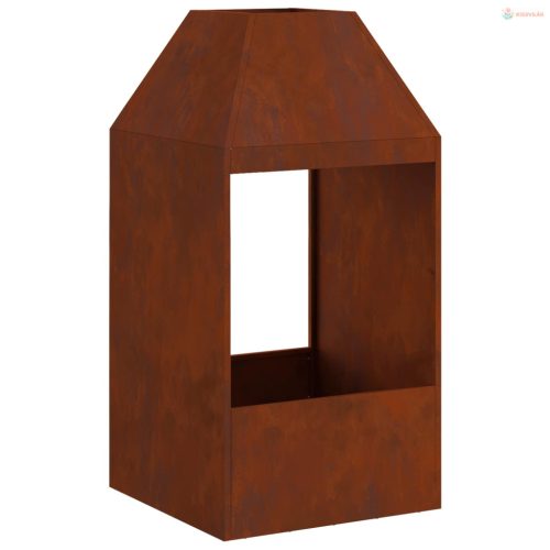 Tűzrakó Barna 50 x 50 x 100 cm Időjárásálló acél