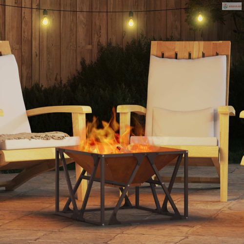 Tűzrakó Barna 50 x 50 x 35 cm Időjárásálló acél