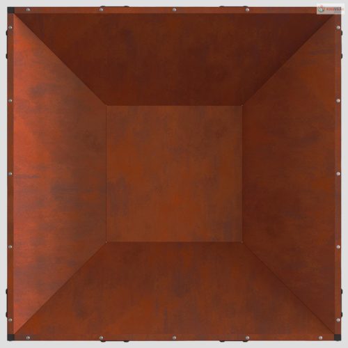 Tűzrakó Barna 80 x 80 x 40 cm Időjárásálló acél