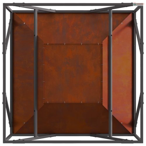 Tűzrakó Barna 80 x 80 x 40 cm Időjárásálló acél