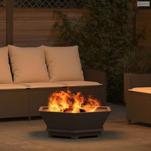 Tűzrakó Fekete 75 x 75 x 28 cm Acél