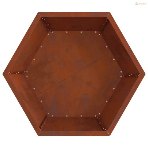 Tűzrakó Barna 75 x 75 x 28 cm Időjárásálló acél