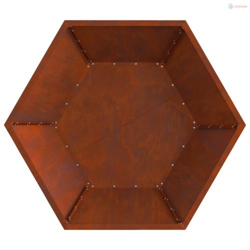 Tűzrakó Barna 100 x 100 x 28 cm Időjárásálló acél