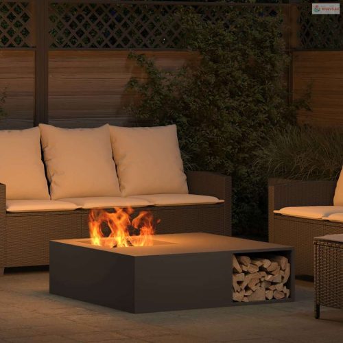 Tűzrakó Fekete 100 x 100 x 30 cm Acél