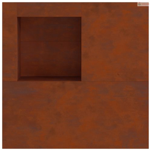 Tűzrakó Barna 100 x 100 x 30 cm Időjárásálló acél