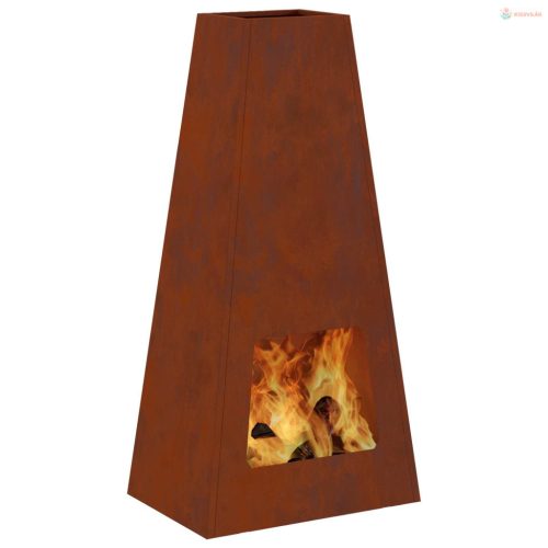 Tűzrakó Barna 50 x 35 x 100 cm Időjárásálló acél