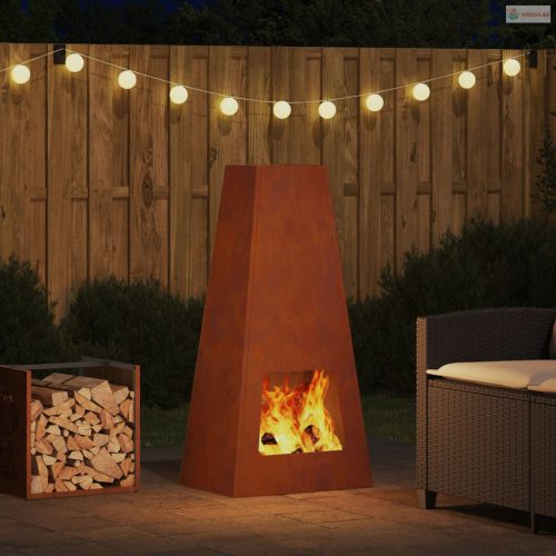 Tűzrakó Barna 50 x 35 x 100 cm Időjárásálló acél