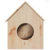Macskaház 41x50x50 cm tömör fa fenyőfa