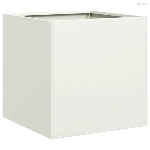 Fehér hidegen hengerelt acél növénytartó 40x40x40 cm