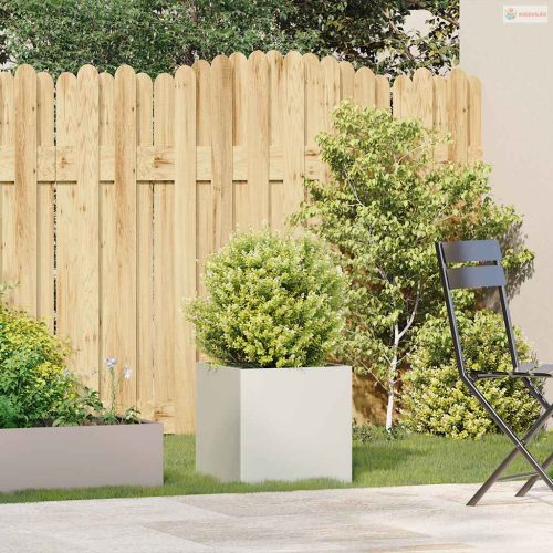 Fehér hidegen hengerelt acél növénytartó 40x40x40 cm