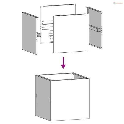 Ültető rozsdás 40x40x40 cm időjárásálló acélból