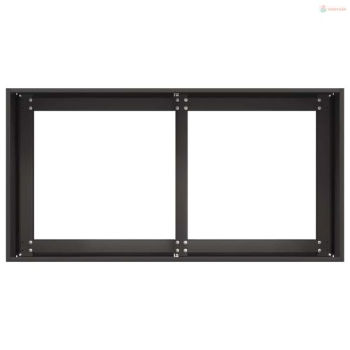 Fekete hidegen hengerelt acél növénytartó 80x40x40 cm