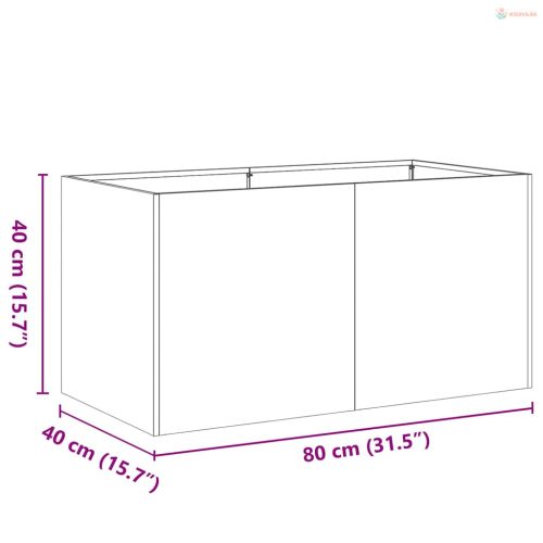 Növénytartó antracitszürke 80x40x40 cm hidegen hengerelt acél