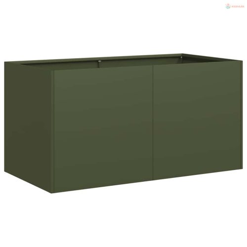 Növénytartó olívazöld 80x40x40 cm hidegen hengerelt acél