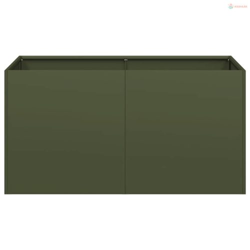 Növénytartó olívazöld 80x40x40 cm hidegen hengerelt acél
