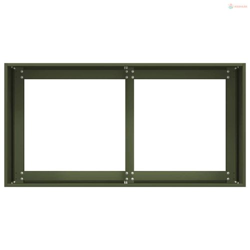 Növénytartó olívazöld 80x40x40 cm hidegen hengerelt acél