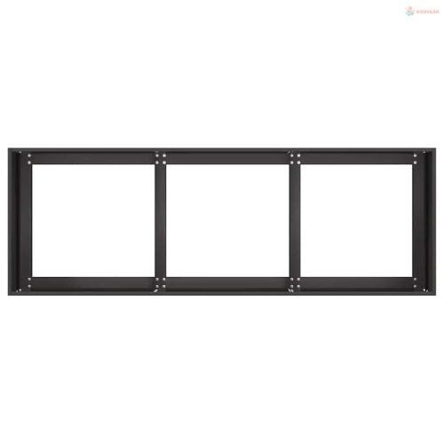 Fekete virágláda, hidegen hengerelt acél, 120 x 40 x 40 cm