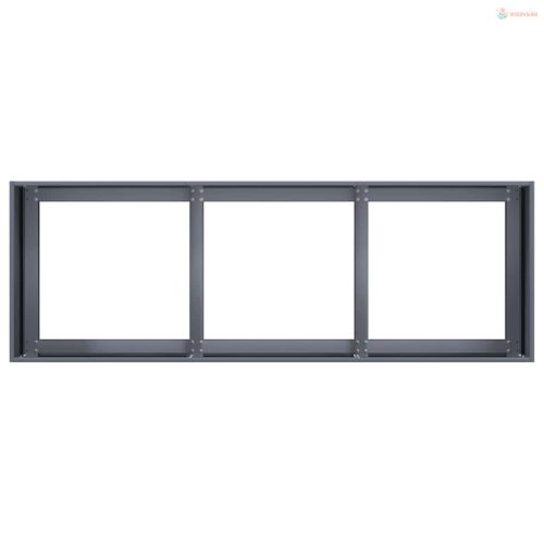 Antracit színű, hidegen hengerelt acél virágláda 120 x 40 x 40 cm