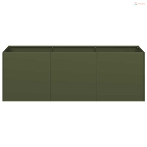 Növénytartó olívazöld 120x40x40 cm hidegen hengerelt acél