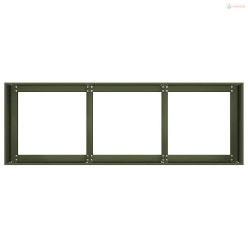 Növénytartó olívazöld 120x40x40 cm hidegen hengerelt acél