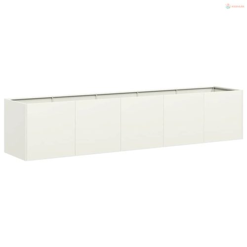 Növénytartó fehér 200x40x40 cm hidegen hengerelt acél