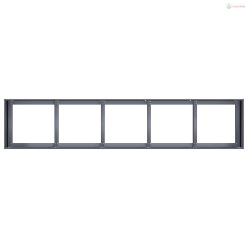 Antracit színű, hidegen hengerelt acél virágláda 200 x 40 x 40 cm