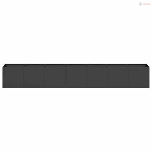 Növénytartó fekete 280x40x40 cm hidegen hengerelt acél