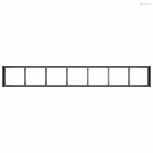 Növénytartó antracitszürke 280x40x40 cm hidegen hengerelt acél