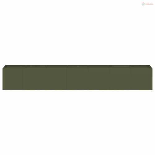 Növénytartó olívazöld 280x40x40 cm hidegen hengerelt acél