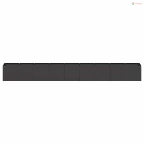 Növénytartó fekete 360x40x40 cm hidegen hengerelt acél