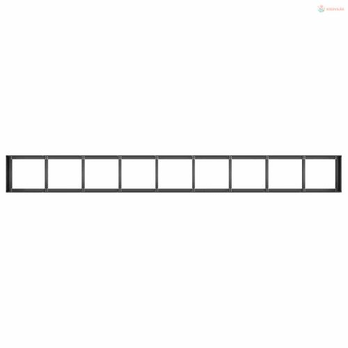 Növénytartó fekete 360x40x40 cm hidegen hengerelt acél