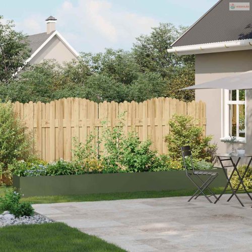 Növénytartó olívazöld 360x40x40 cm hidegen hengerelt acél