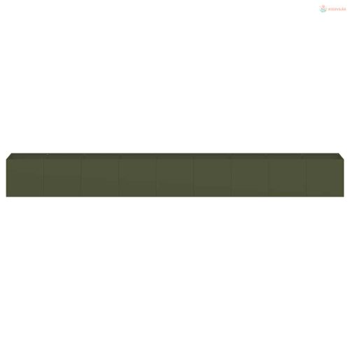 Növénytartó olívazöld 360x40x40 cm hidegen hengerelt acél