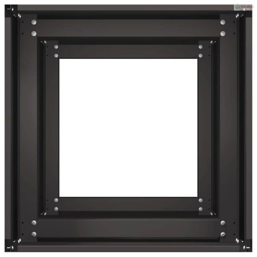 Fekete hidegen hengerelt acél növénytartó 40x40x80 cm